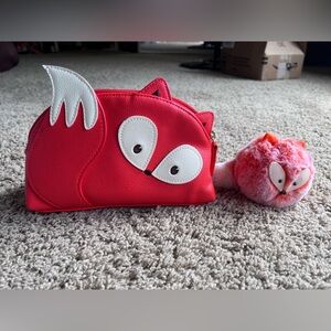 Fox makeup/storage bag and a fox hand sanitizer